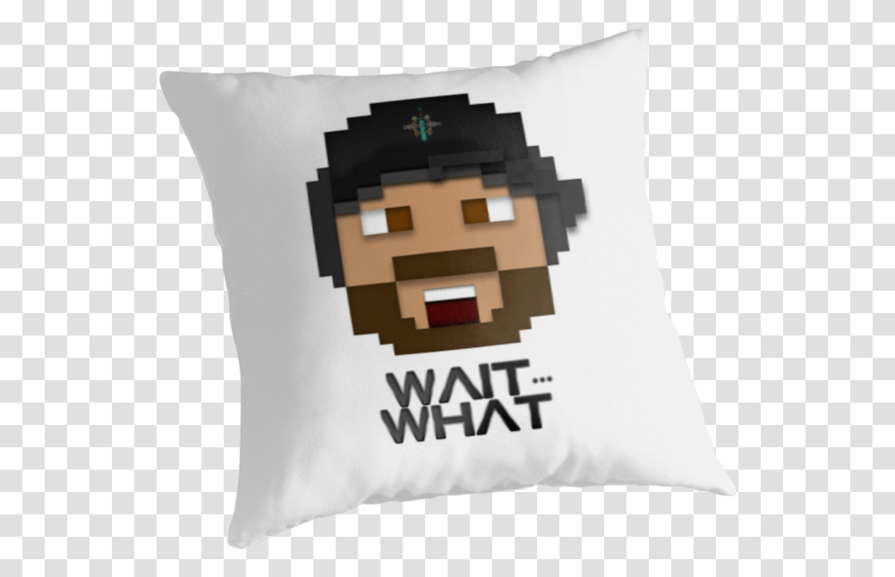 Delta O Tech S Minecraft Head Wait What Download Cushion, Pillow, Couch, Furniture Transparent Png