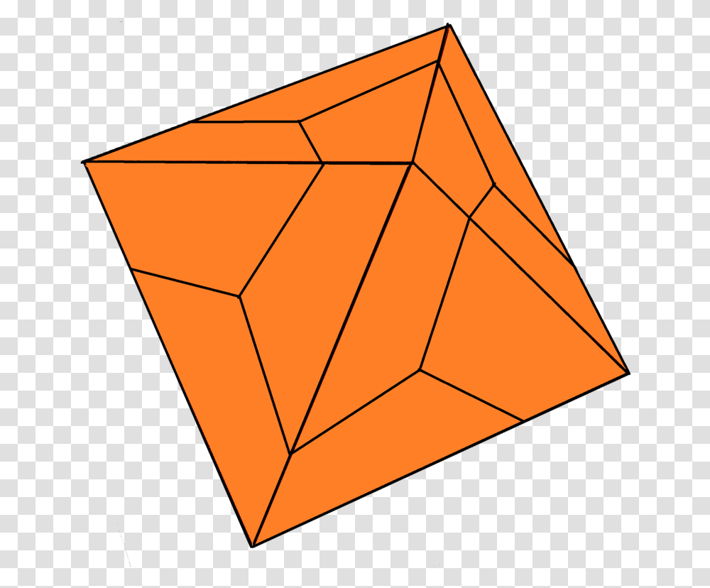 Deltoidal Icositetrahedron Octahedral Gyro, Triangle, Paper, Rug Transparent Png