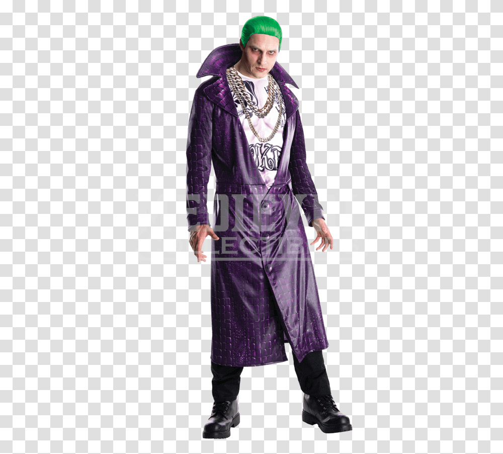 Deluxe Adult Suicide Squad Joker Costume Villain Costumes, Sleeve, Coat, Long Sleeve Transparent Png
