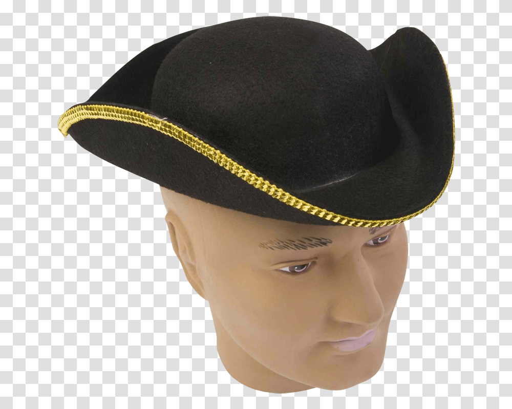 Deluxe Child's Tricorn Hat Headpiece, Apparel, Person, Human Transparent Png