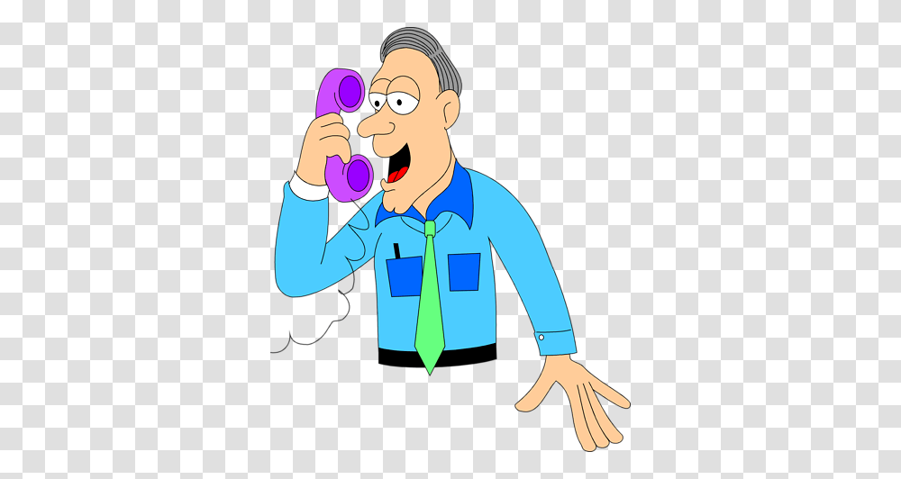 Deluxe Clipart Talking People Talking On Their Phones Cartoon, Person, Human, Sleeve Transparent Png
