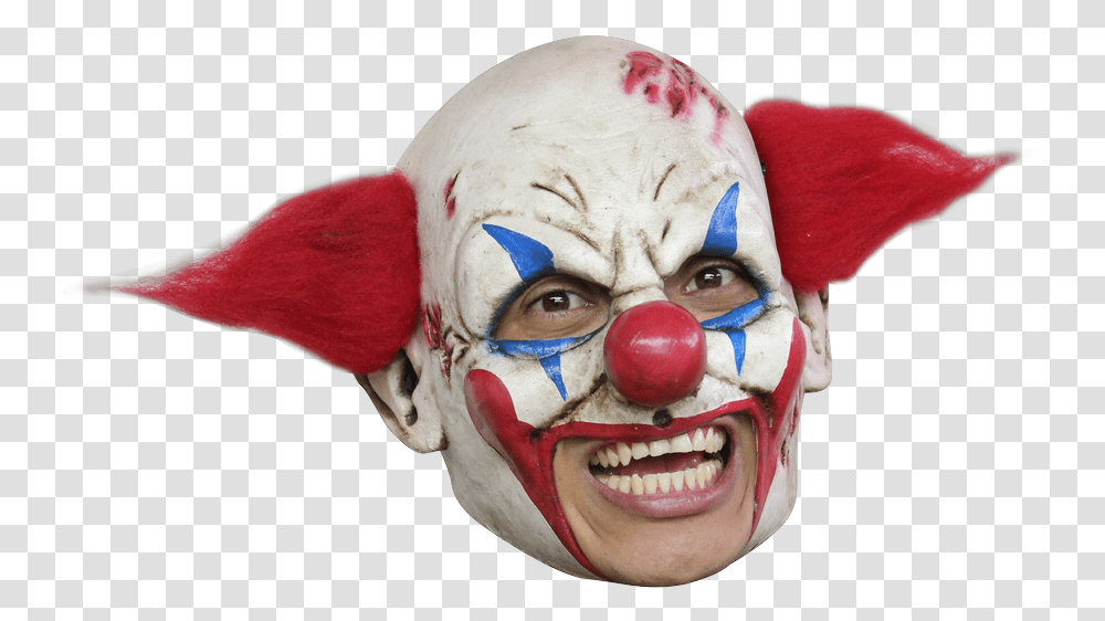 Deluxe Clown Chinless Mask Chinless Halloween Masks, Performer, Person, Human, Face Transparent Png