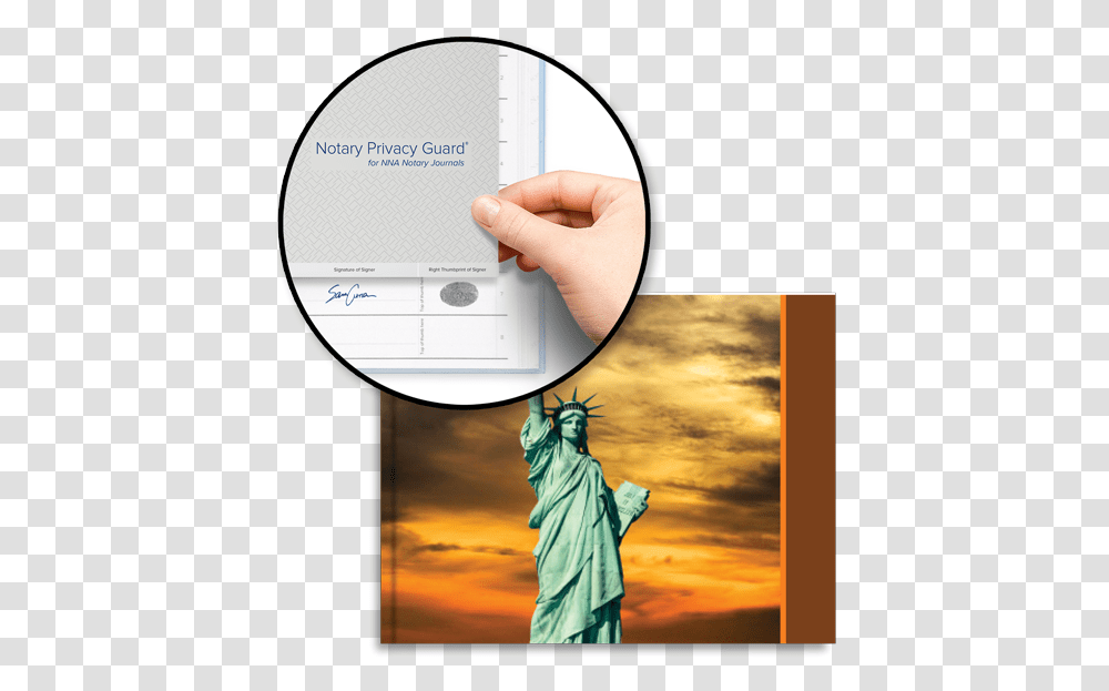 Deluxe Journal Lady Liberty Statue Of Liberty, Person, Human, Advertisement Transparent Png