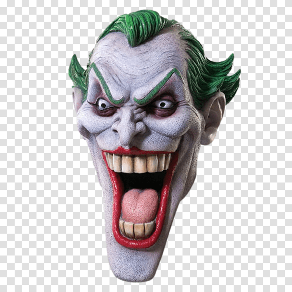 Deluxe Latex Batman Joker Mask Joker Halloween Masks, Mouth, Lip, Person, Human Transparent Png