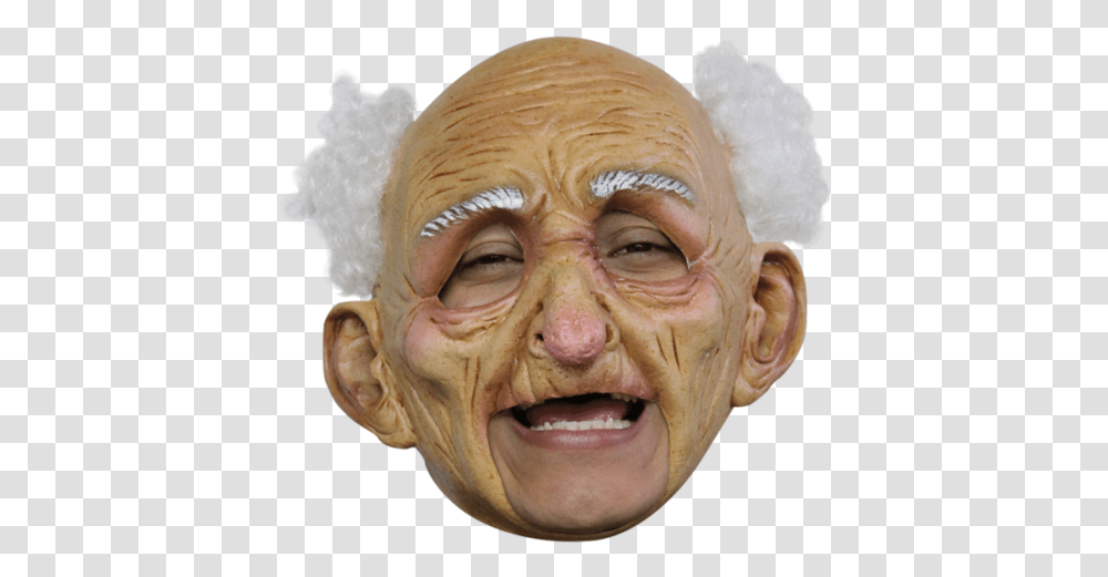 Deluxe Old Man Chin Strap Horror Mask Old Man Halloween Mask, Head, Person, Human Transparent Png