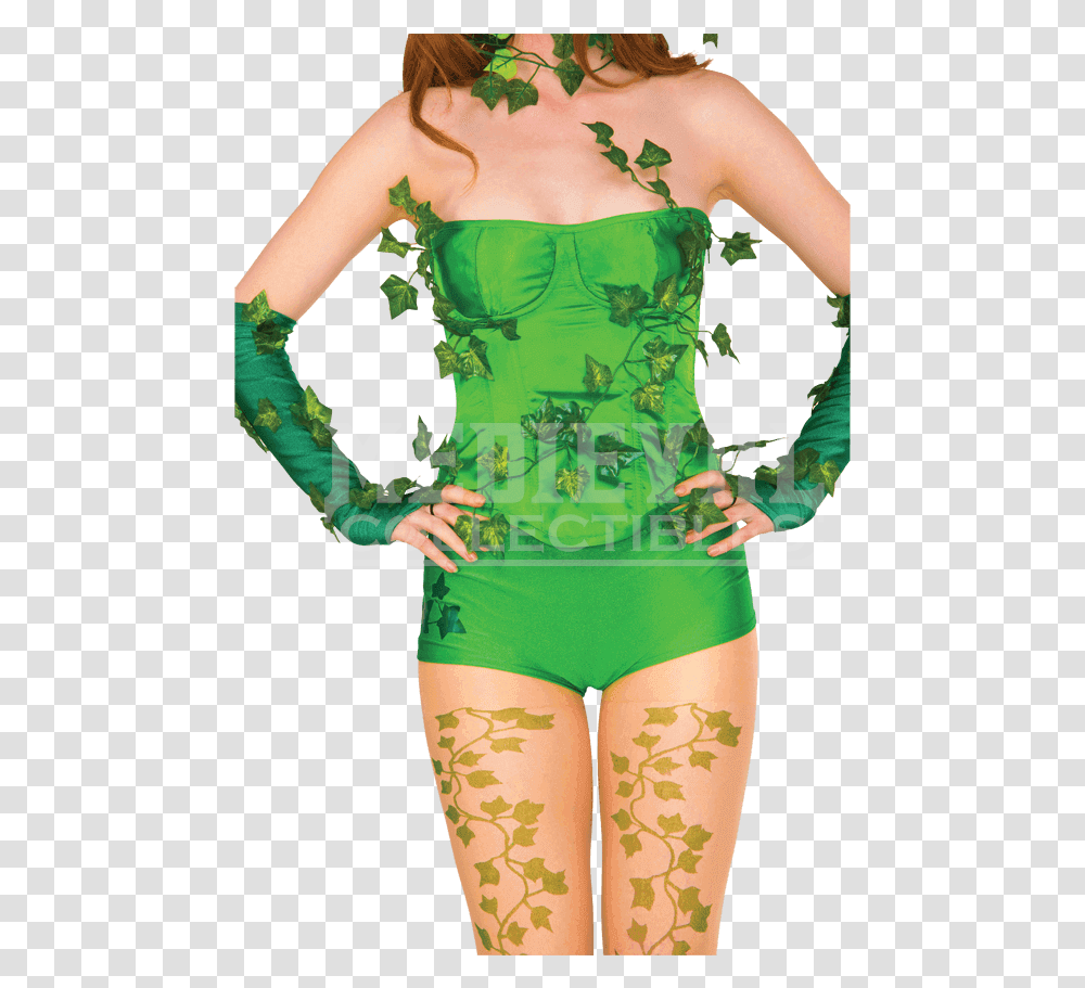 Deluxe Poison Ivy Corset Poison Ivy Costume, Person, Female, Dress Transparent Png