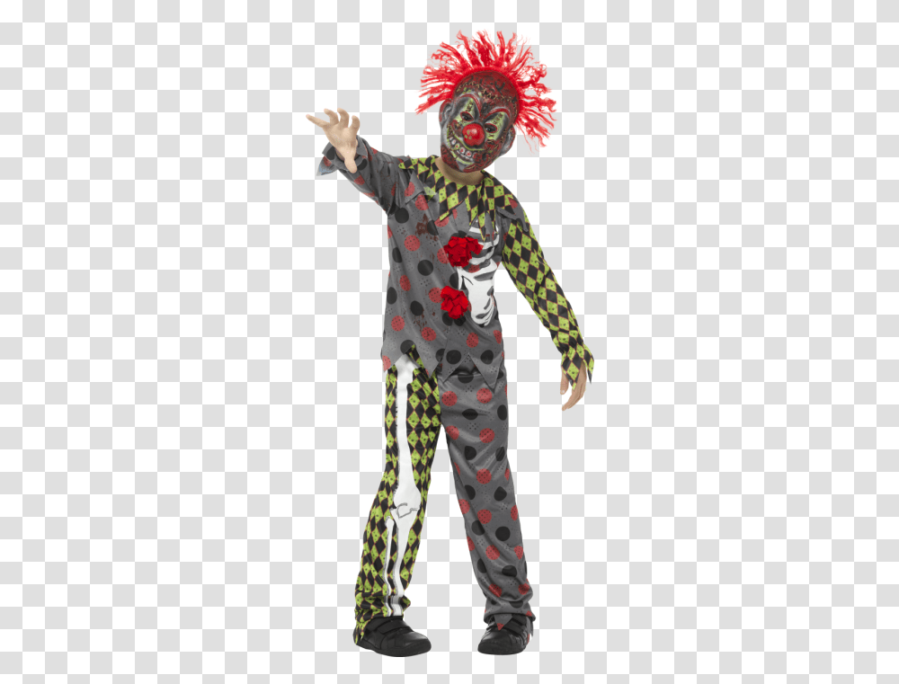 Deluxe Twisted Clown Costume Boys Halloween Outfit, Sleeve, Long Sleeve, Performer Transparent Png
