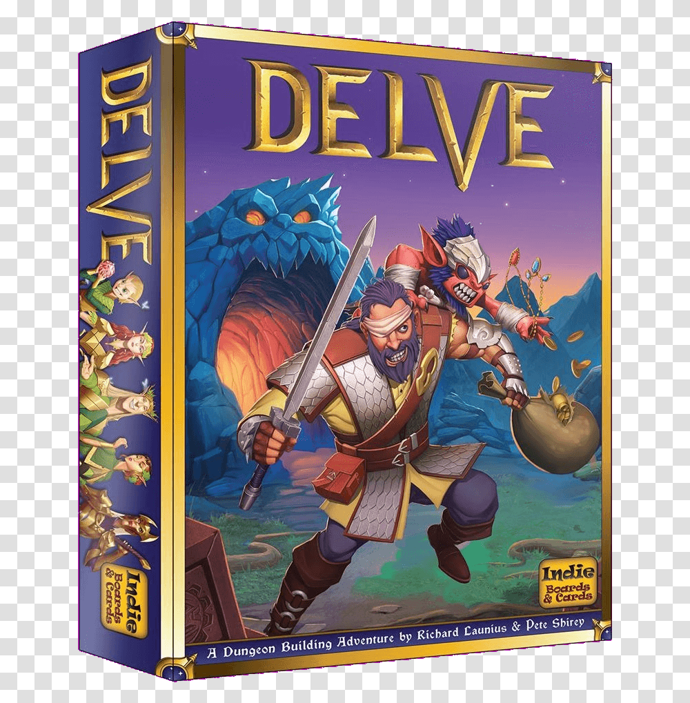 Delve Boardgame, Poster, Advertisement, Person, Book Transparent Png
