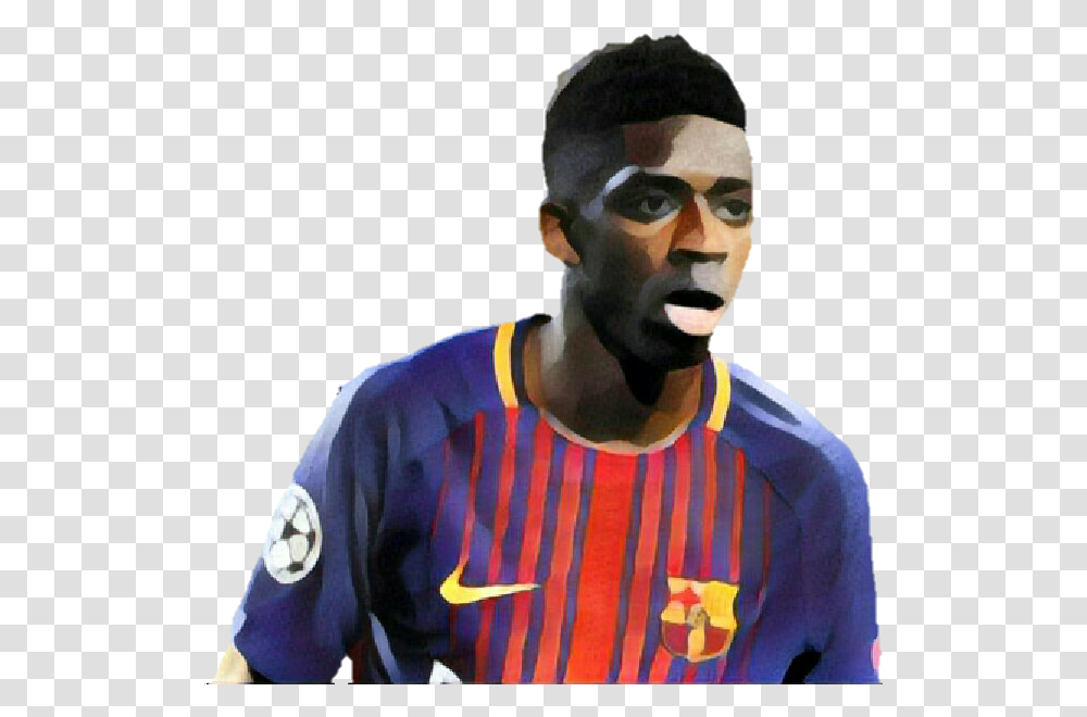 Dembele Osmanedembele Barca Barcelona Soccer Dembele, Person, Sleeve, Face Transparent Png