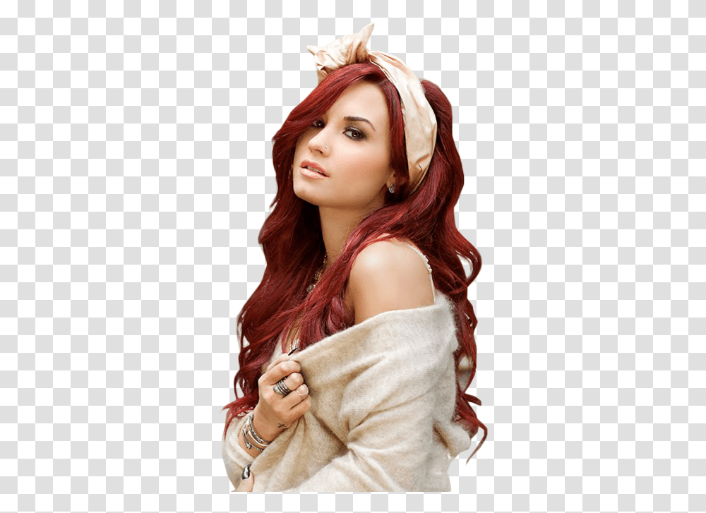 Demi Lovato Download Image Bandana Hairstyle Long Hair, Costume, Female, Person Transparent Png