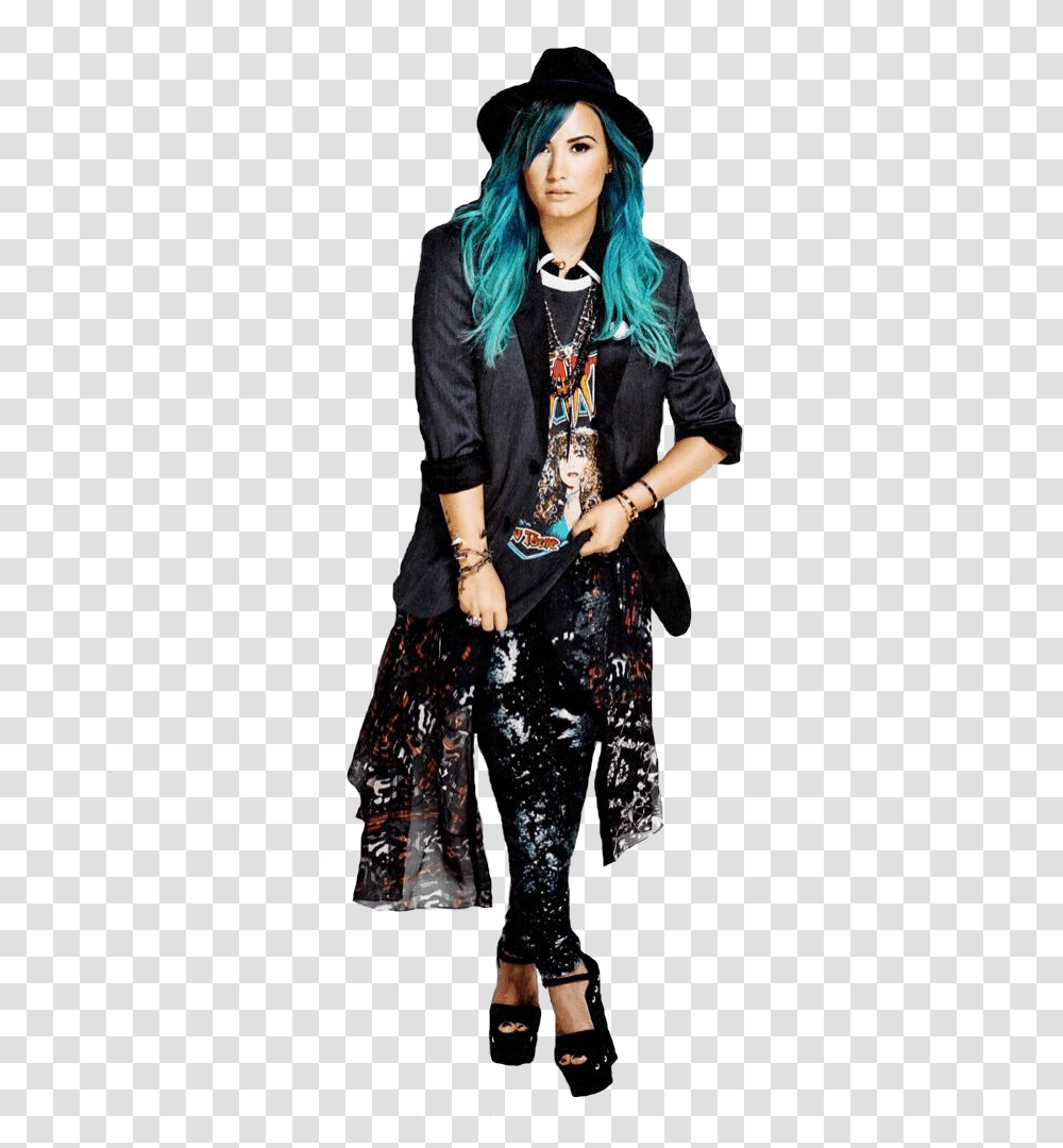 Demi Lovato Free Download Demi Lovato Blue Hair Photoshoot, Clothing, Person, Female, Fashion Transparent Png