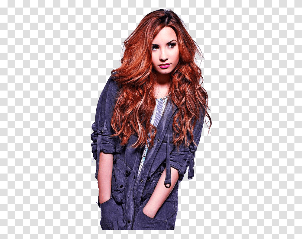 Demi Lovato Photoshoot Red Hair, Person, Face, Female, Dye Transparent Png