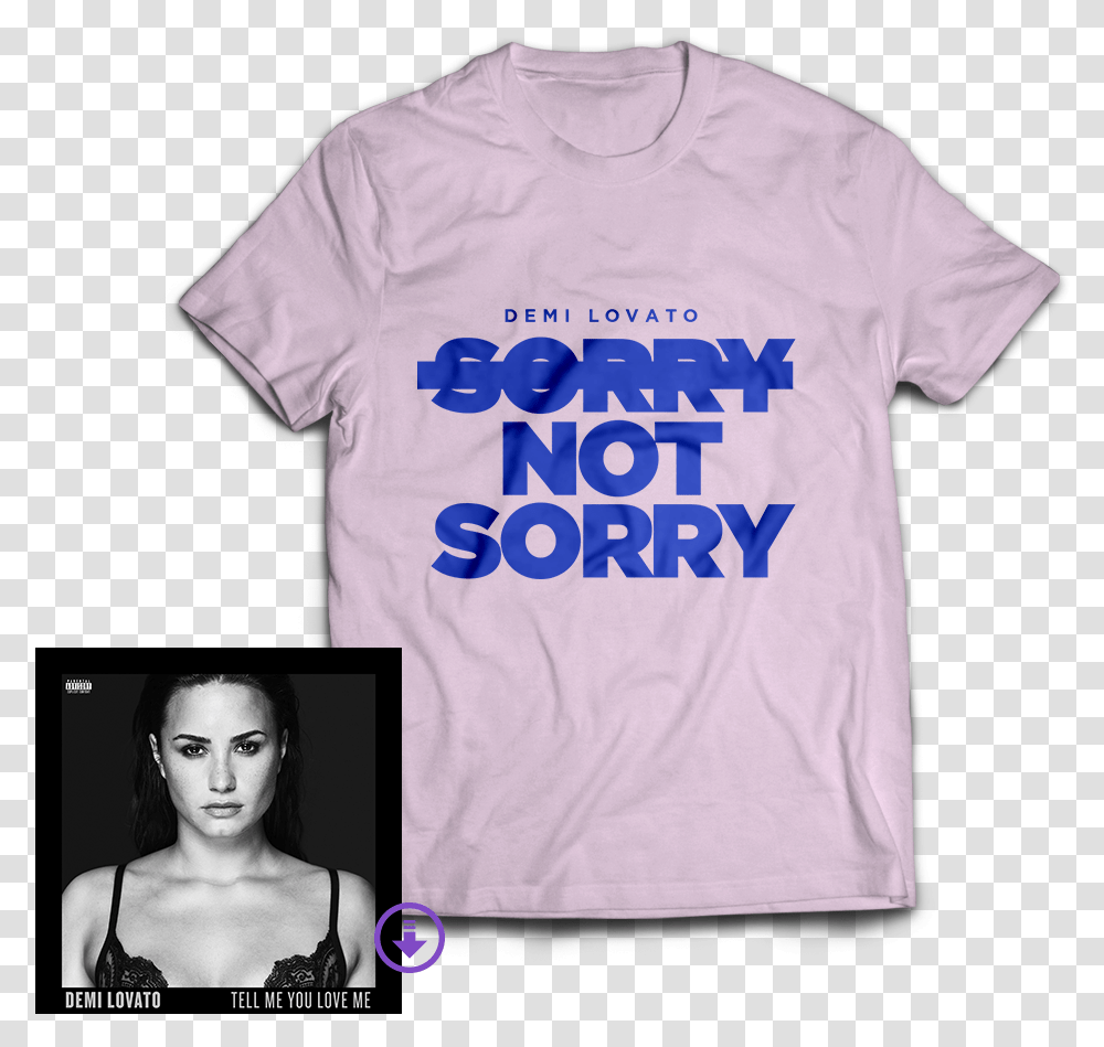 Demi Lovato Sorry Not Sorry Shirt, Apparel, Person, Human Transparent Png