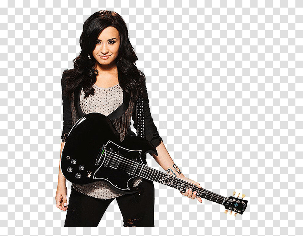 Demi Lovato With Guitar, Person, Human, Leisure Activities, Musical Instrument Transparent Png