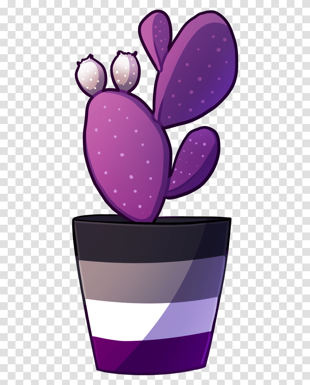 Demisexual Pride Cacti Stickers, Purple, Plant, Cushion, Lingerie Transparent Png
