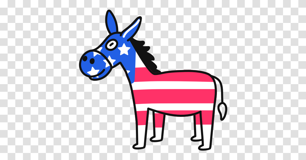 Democrat Donkey Icon Animal Figure, Mammal, Horse Transparent Png