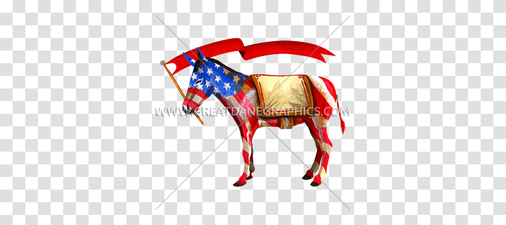 Democrat Donkey Stripes Production Ready Artwork For T Shirt, Mammal, Animal, Horse, Carriage Transparent Png