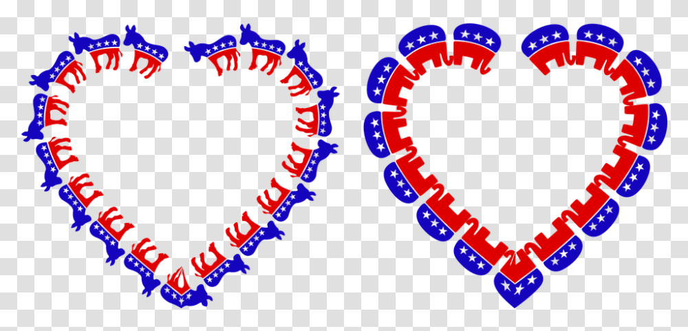 Democrat Republican Heart Free Vector Graphic On Pixabay Democrat Donkey, Text, Alphabet, Number, Symbol Transparent Png