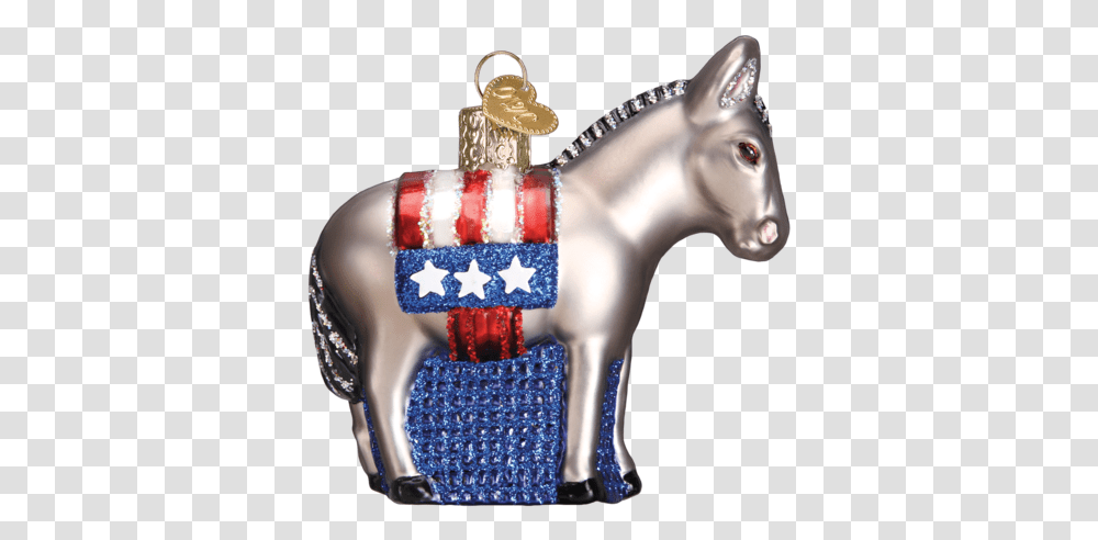 Democratic Donkey Christmas Ornament, Horse, Mammal, Animal, Figurine Transparent Png