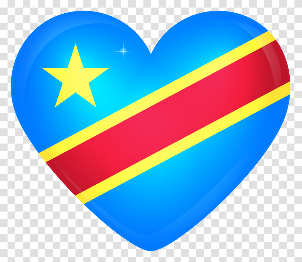 Democratic Republic Of The Congo Large Heart Gallery, Star Symbol, Balloon Transparent Png