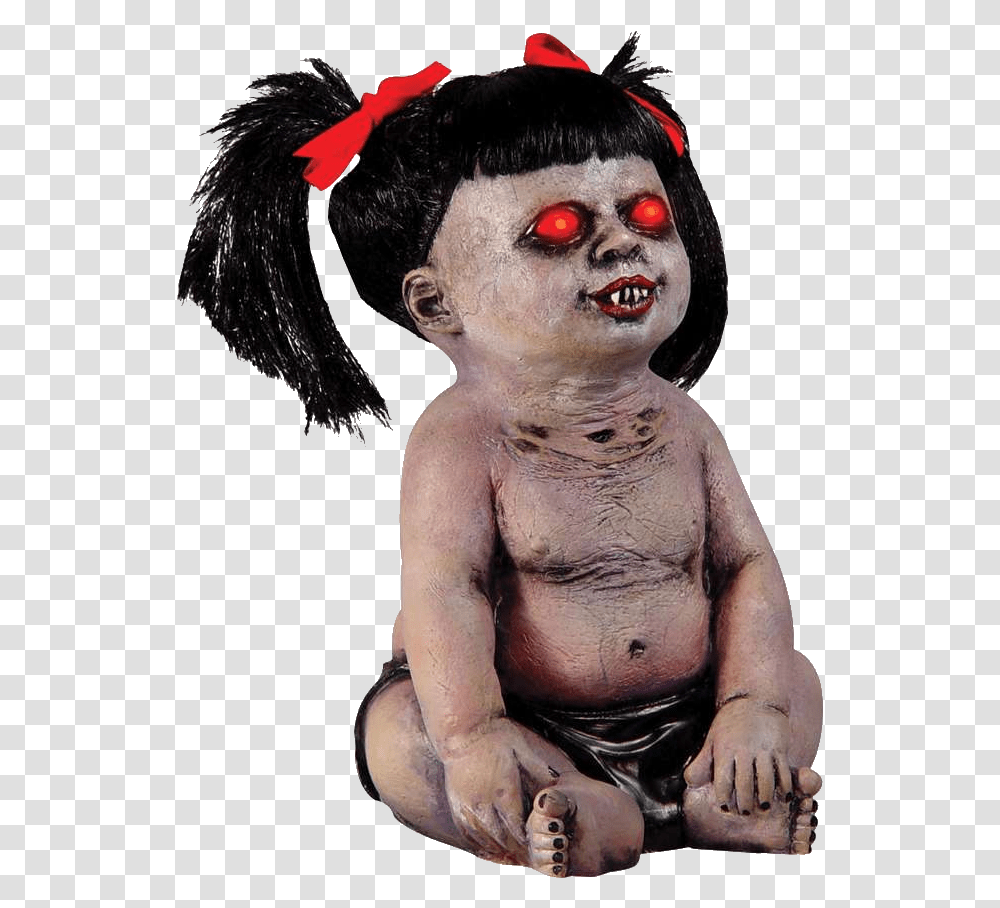 Demon Baby Large Creepy Prop Zombie Baby Halloween Prop, Person, Human, Hair, Tattoo Transparent Png