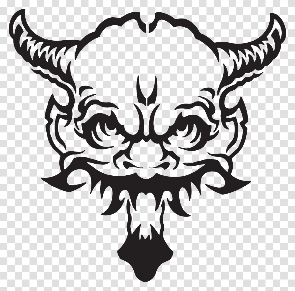 Demon Clip Art, Stencil, Emblem Transparent Png