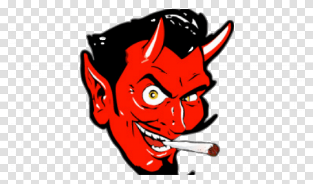 Demon Clipart Devil's Advocate Devil Face With Cigar, Label, Meal Transparent Png