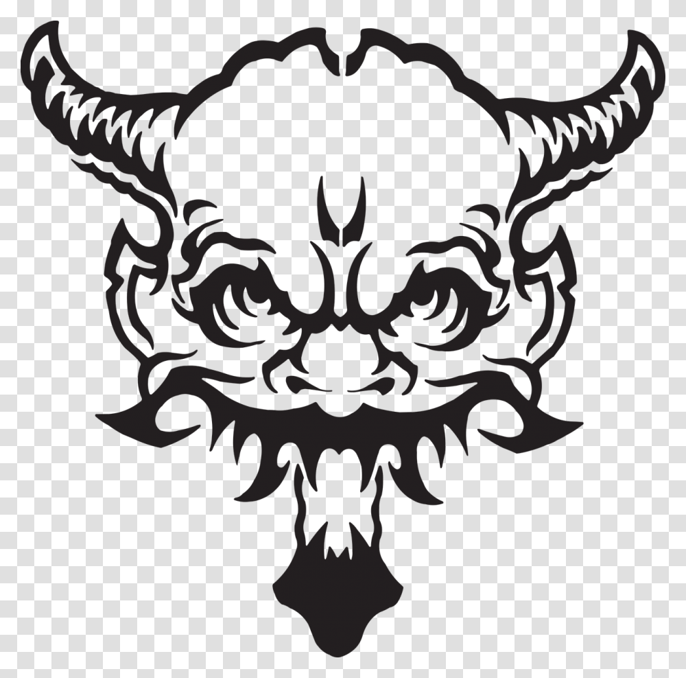 Demon Clipart, Emblem, Stencil Transparent Png