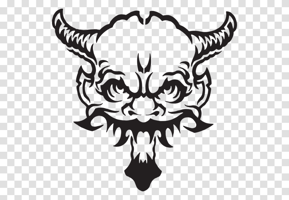 Demon Demon Face, Emblem, Stencil Transparent Png