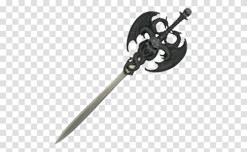 Demon Dragon Sword Plaque Dragon Sword, Weapon, Weaponry, Letter Opener, Knife Transparent Png