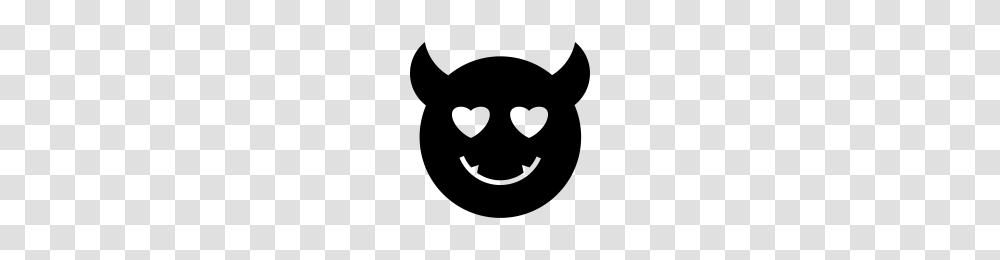 Demon Emoji In Love Icons Noun Project, Gray, World Of Warcraft Transparent Png