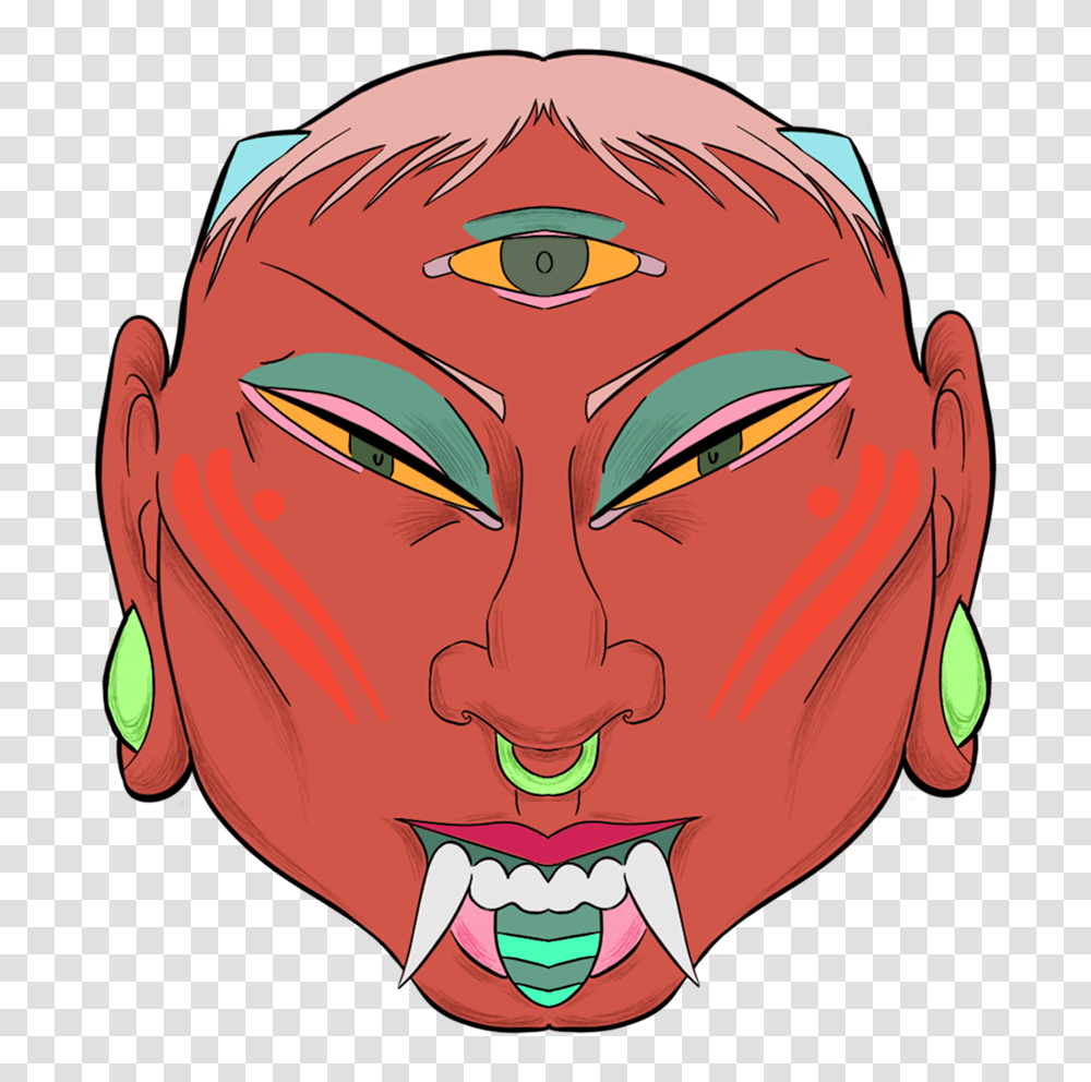 Demon Eye Cartoon, Head, Face, Helmet, Clothing Transparent Png