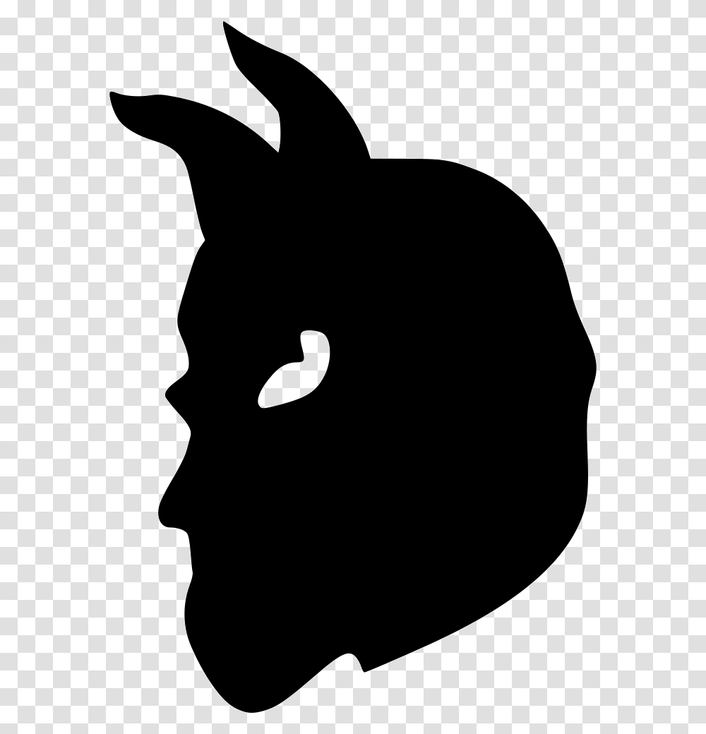 Demon Icon Free Download, Silhouette, Stencil, Mammal, Animal Transparent Png