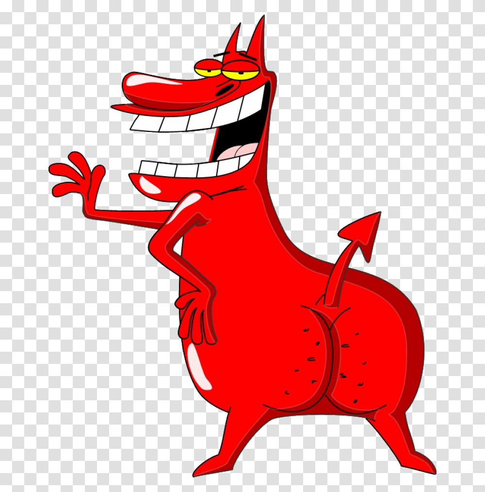 Demon Image Cow And Chicken Devil, Label, Animal, Cardinal Transparent Png