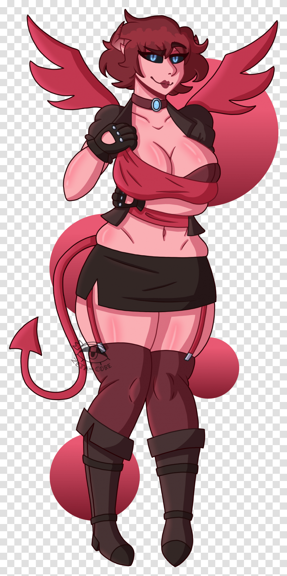 Demon Queen Of Thicc Thicc Demon Anime Girl, Animal, Person, Mammal Transparent Png