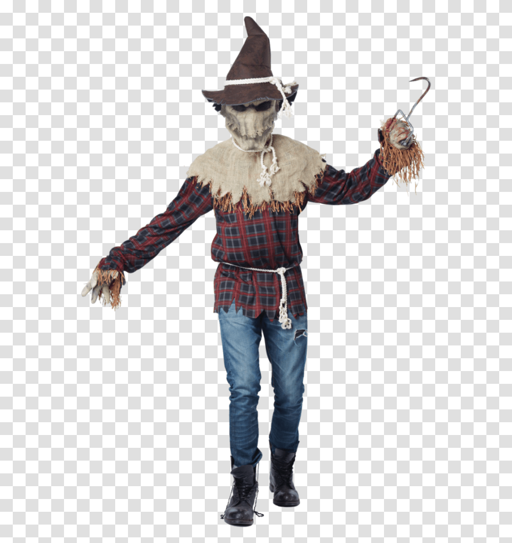 Demon Scarecrow Costume Moving Mouth Scarecrow Costume Halloween Adult, Person, Human, Goggles, Accessories Transparent Png