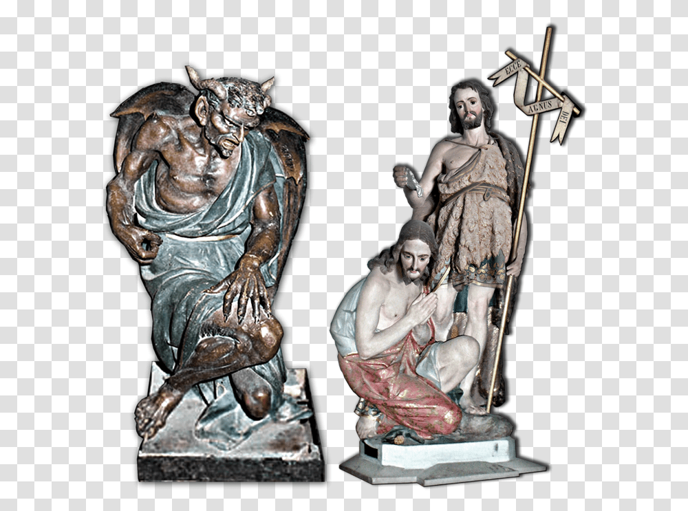 Demon Statue In Church, Sculpture, Figurine, Person Transparent Png