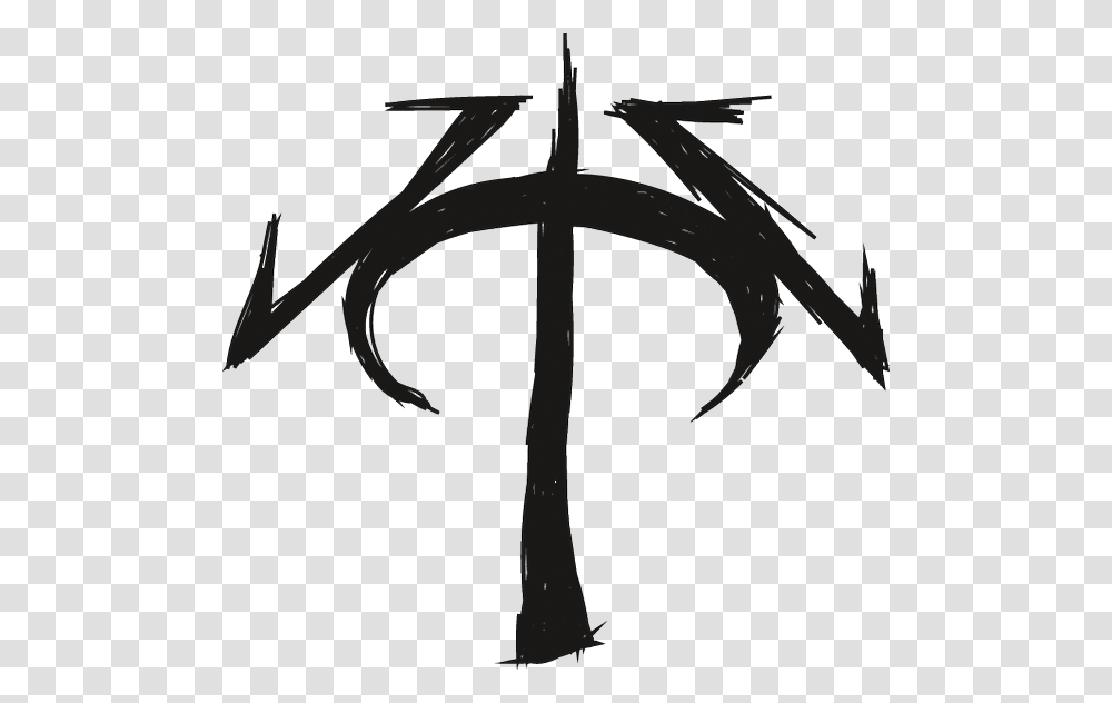 Demonic Mark Dampd Graz Zt Symbol, Cross, Arrow, Stencil Transparent Png