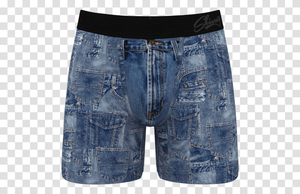 Denim Ball Hammock Boxer Briefs Pocket, Apparel, Shorts, Pants Transparent Png