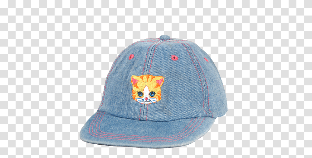 Denim Hat With Cat Graphic I Love Cats Lisa Frank Lisa Frank Merch Hat, Clothing, Apparel, Baseball Cap, Pet Transparent Png
