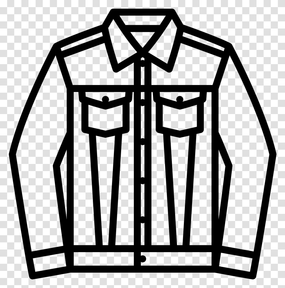 Denim Jacket Denim Jacket Icon, Apparel, Sleeve, Shirt Transparent Png