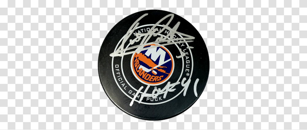 Denis Potvin Autographed New York New York Islanders, Label, Text, Symbol, Logo Transparent Png