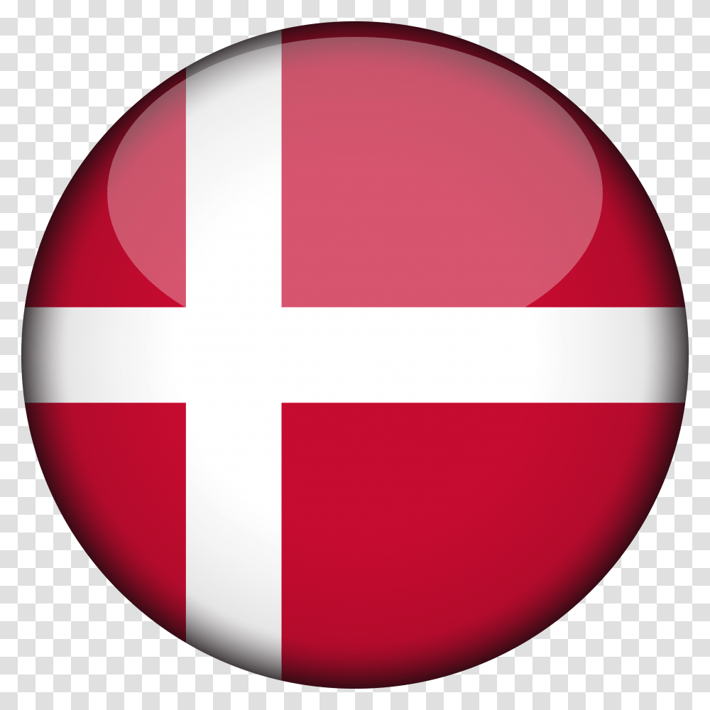 Denmark Flag 3d Round Xl Denmark Flag Circle, Balloon, Logo, Trademark Transparent Png