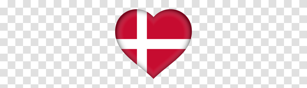 Denmark Flag Clipart, Heart, Balloon, Plectrum Transparent Png