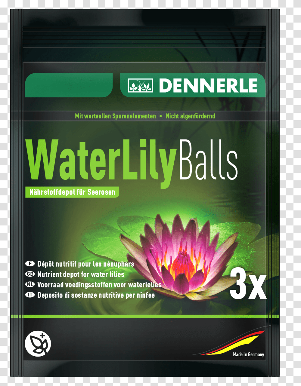 Dennerle Water Lily Balls Pond Fertiliser, Plant, Flower, Electronics Transparent Png