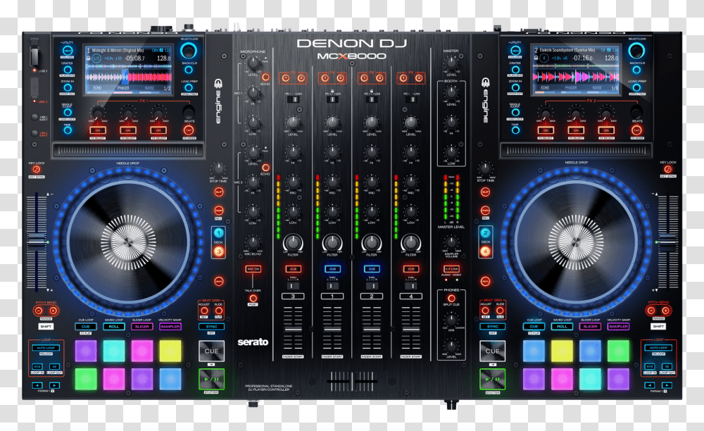Denondj Mcx8000 Main Denon Dj Controller, Studio, Stereo, Electronics, Amplifier Transparent Png
