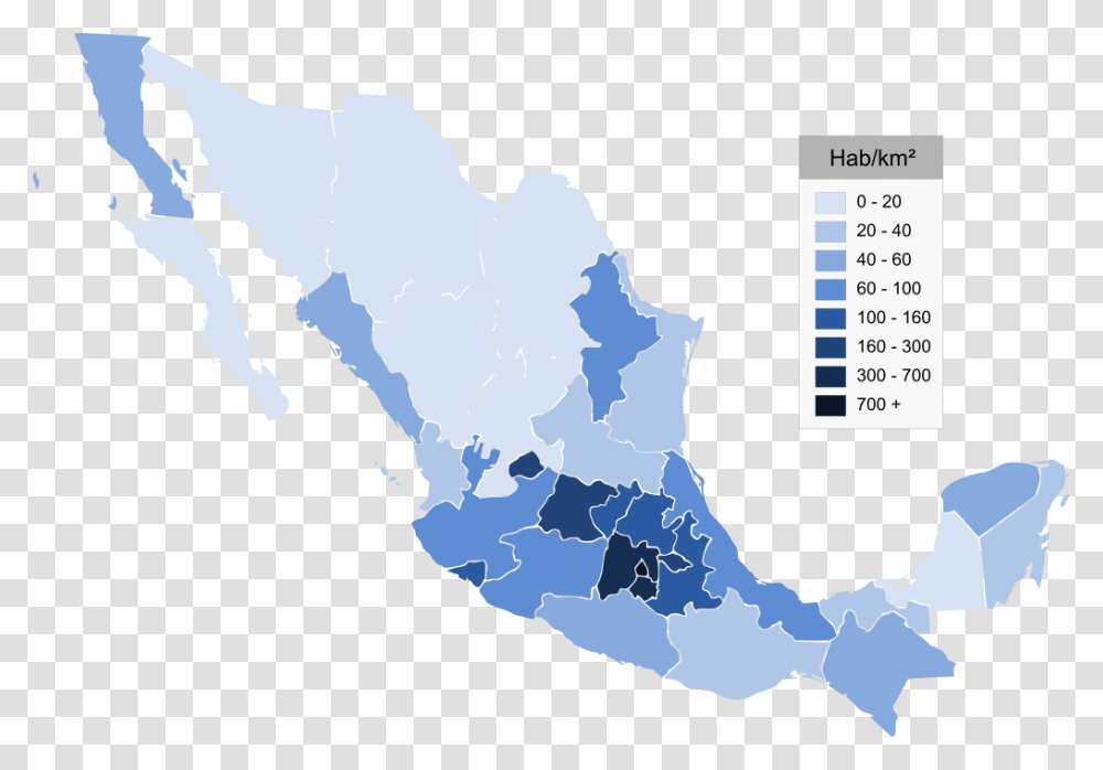 Densidad Demografica De Mexico, Map, Diagram, Plot, Atlas Transparent Png