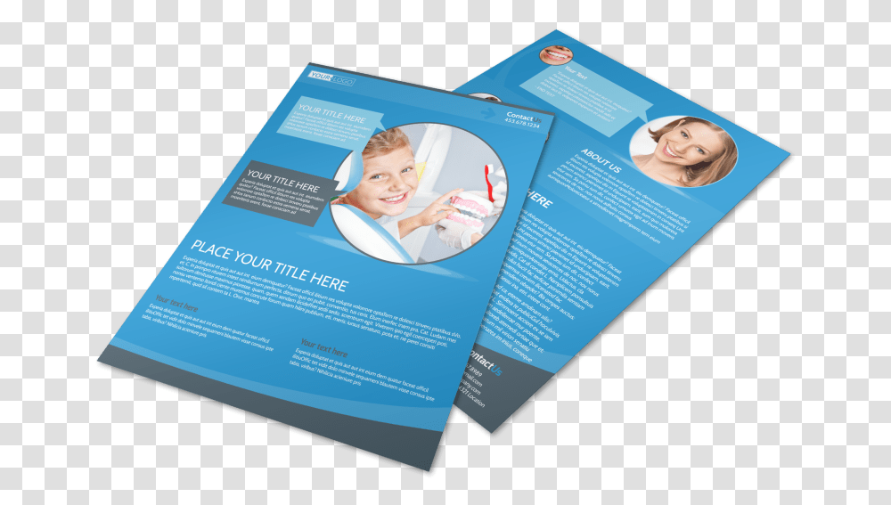 Dental Care Clinic Flyer Template Preview, Poster, Paper, Advertisement, Brochure Transparent Png