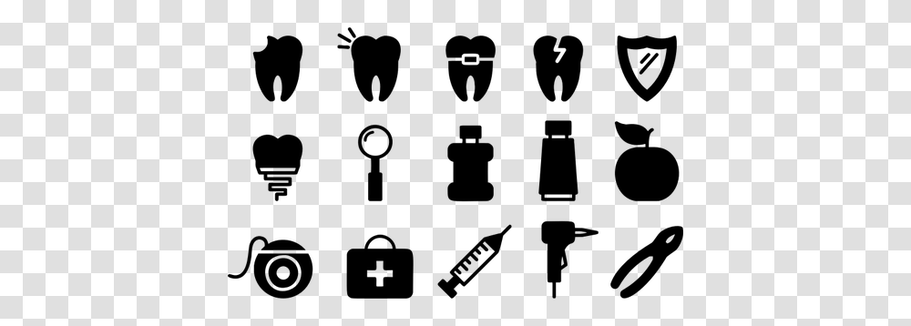 Dental Icons Silhouette, Gray, World Of Warcraft Transparent Png