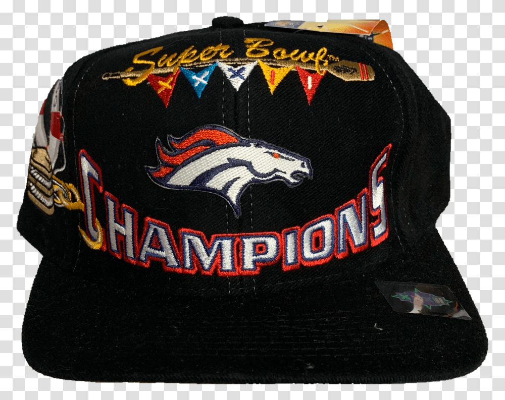 Denver Broncos Vintage Super Bowl Snapback Hat Baseball Cap, Clothing, Apparel, Crash Helmet, Logo Transparent Png